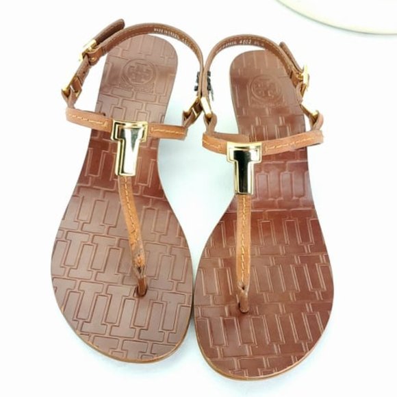 Tory Burch Shoes - AUTHENTIC TORY BURCH Brown Pauline Leather Demi Wedge Sandal